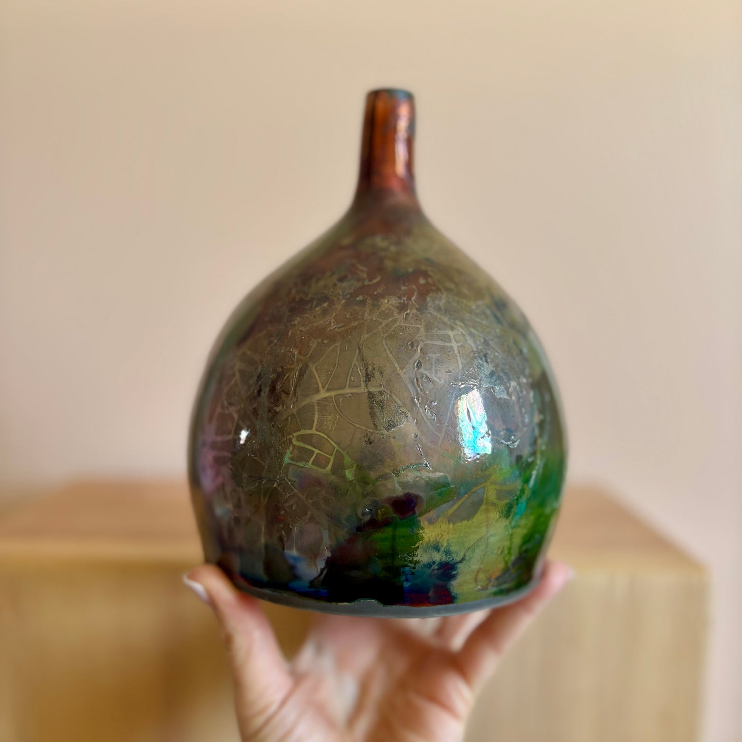 Iridescent Raku 1