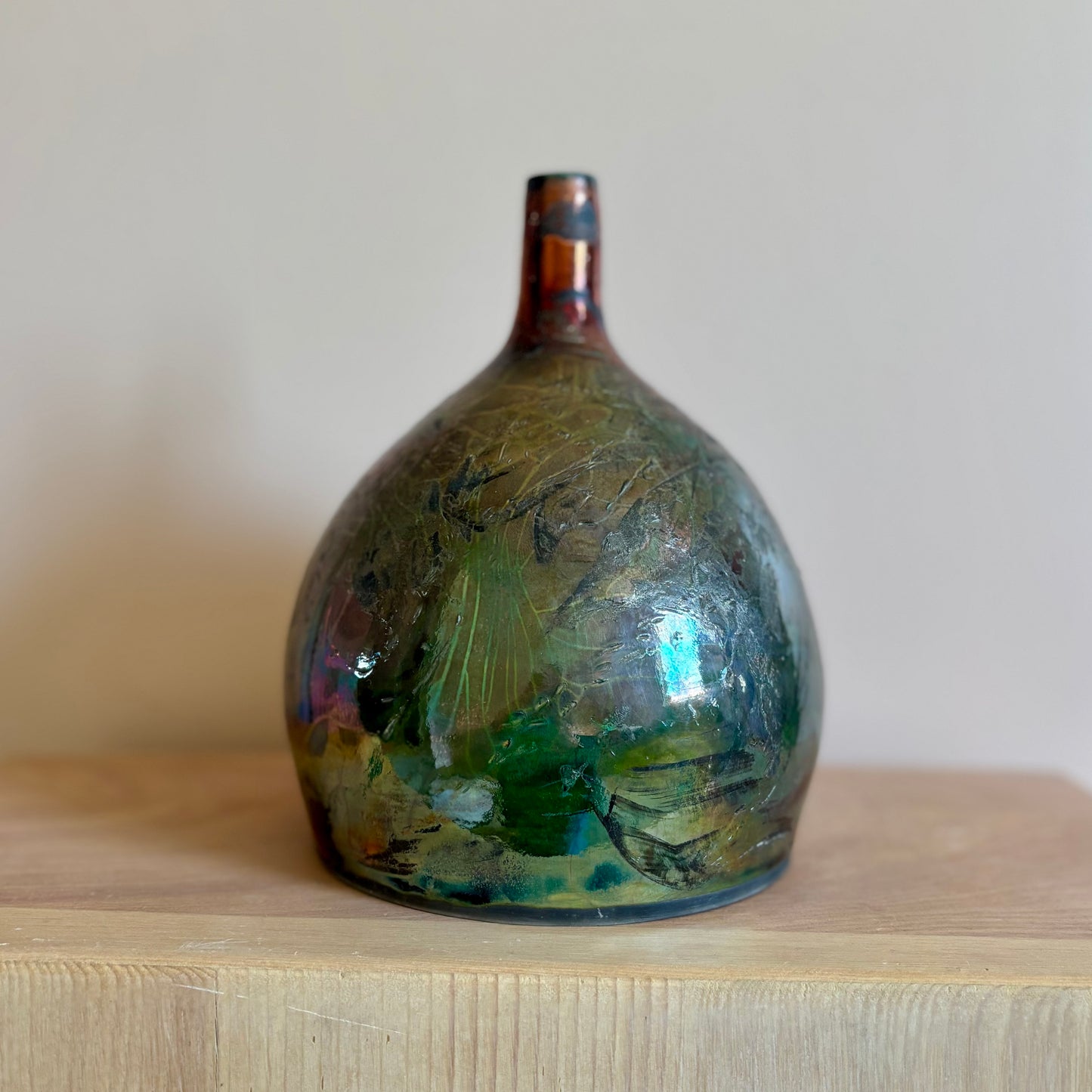 Iridescent Raku 1