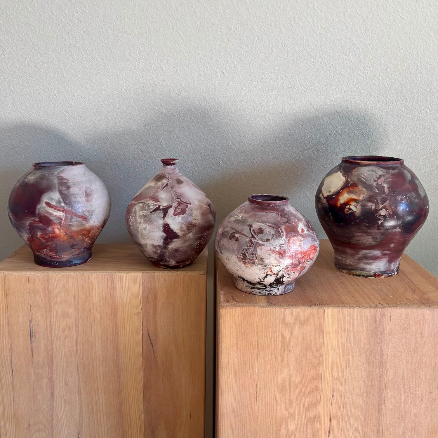 Lava Moon: Foil Saggar Fired Vases