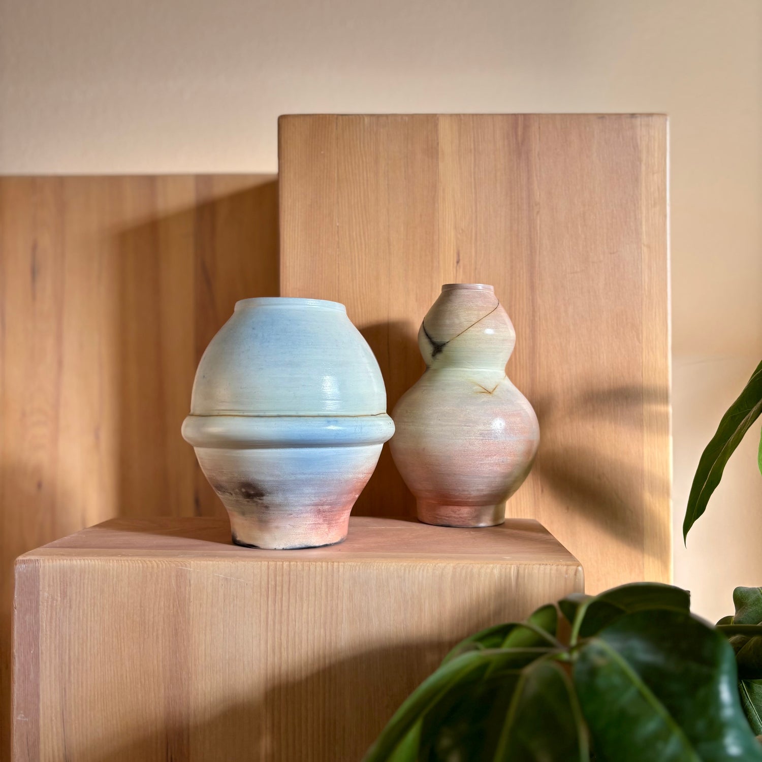 Lunar Exploration - porcelain saggar fired vases