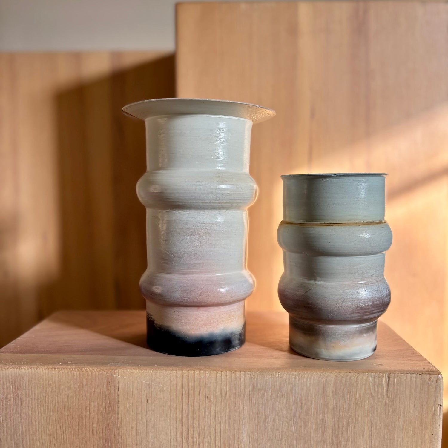 Martian Illusion: porcelain saggar fired vases